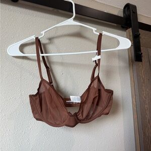 NWT Brown Sheer Underwire Bra